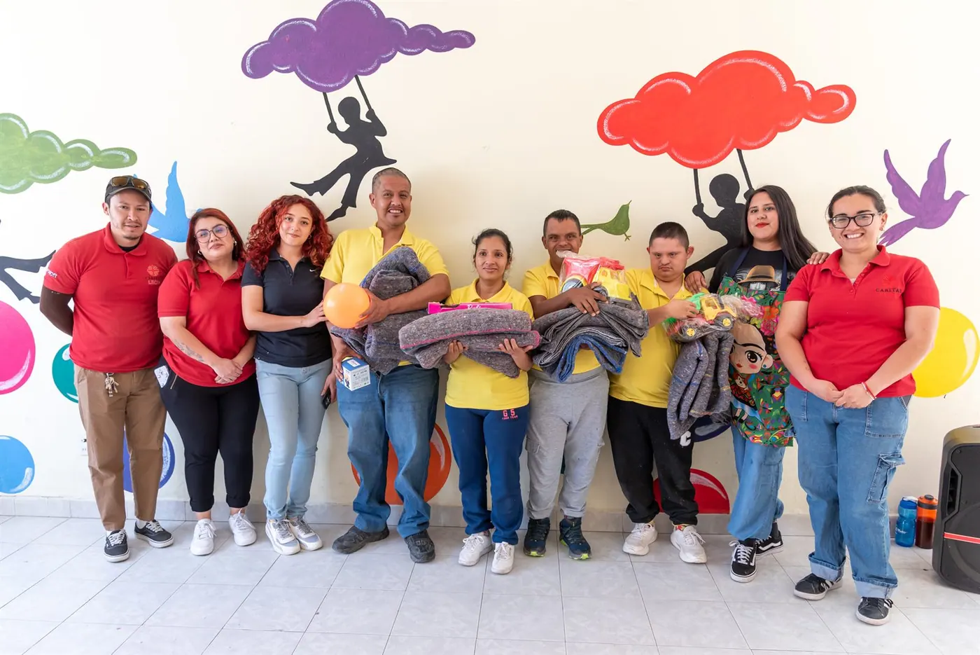 Momento de convivencia en la Visita de Amor